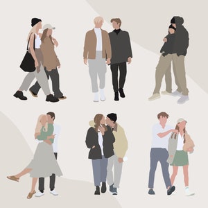 Flat Vector People illustration - Pack "Couples"