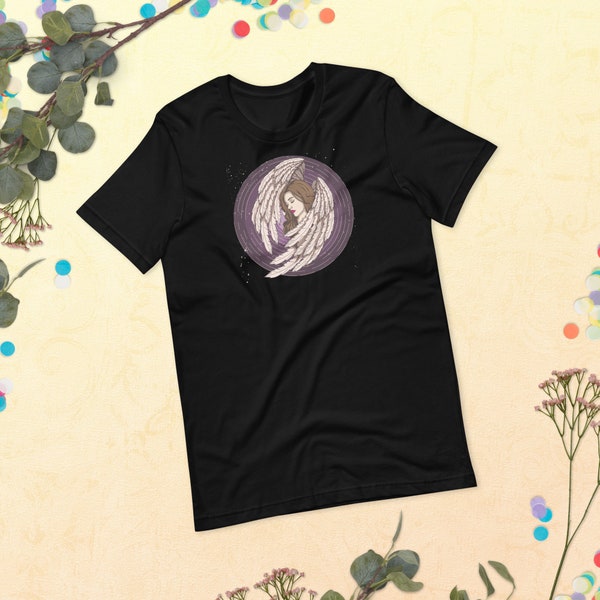 Angel enfolded in Wings Short-Sleeve Unisex T-Shirt