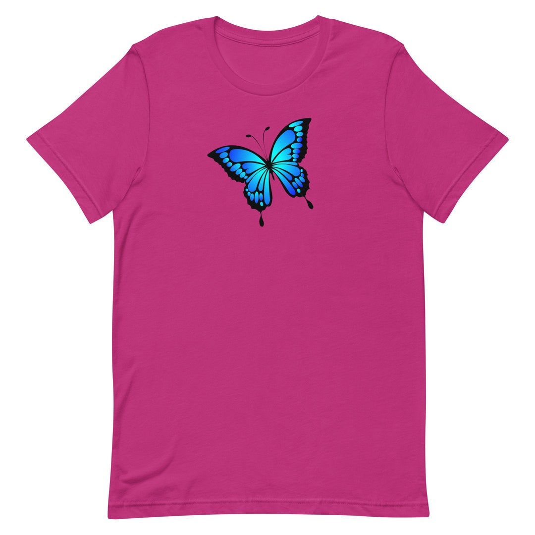 【U LAN】Butterfly Printed Over Short Sleeve T-Shirt Butterfly Printed Over Short Sleeve T-Shirt - ULAN | 60