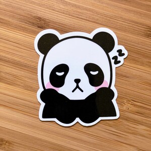 Sleepy Panda Sticker | Waterproof Laptop, Water Bottle Decal