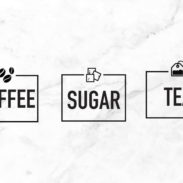 Coffee Tea Sugar SVG Digital Download for Cricut/Silhouette