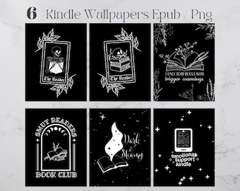 Kindle Wallpaper Background EPUB Lock Screen Screensaver Bundle