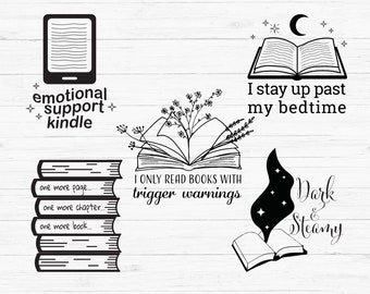 Bookish Book Reader Bookworm - SVG Bundle Vector - Cricut Silhouette ...
