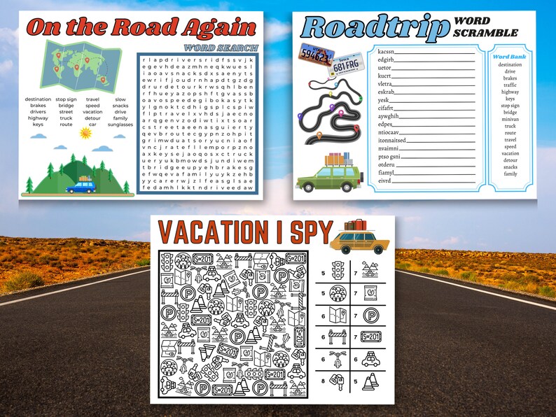 Road Trip Printables | Road Trip Games | Road Trip Activities for Kids ...