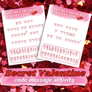 バレンタインの秘密のコードアクティビティ：印刷可能なキューピッドメッセージ（PDF）