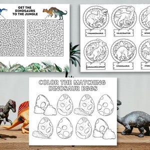 Dinosaurieaktivitetsblad: Ordsökning, Målarbilder (PDF-nedladdning) bild 4