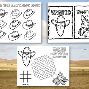 Cowboy Activity Printable for Kids | Cowboy Printables | Western Word ...