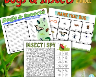 Insect Activity Pack: Bugs Word Search & Coloring Pages (PDF)