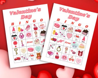 Valentine's Day Bingo Game: Kids Party Activity (Digital Download)