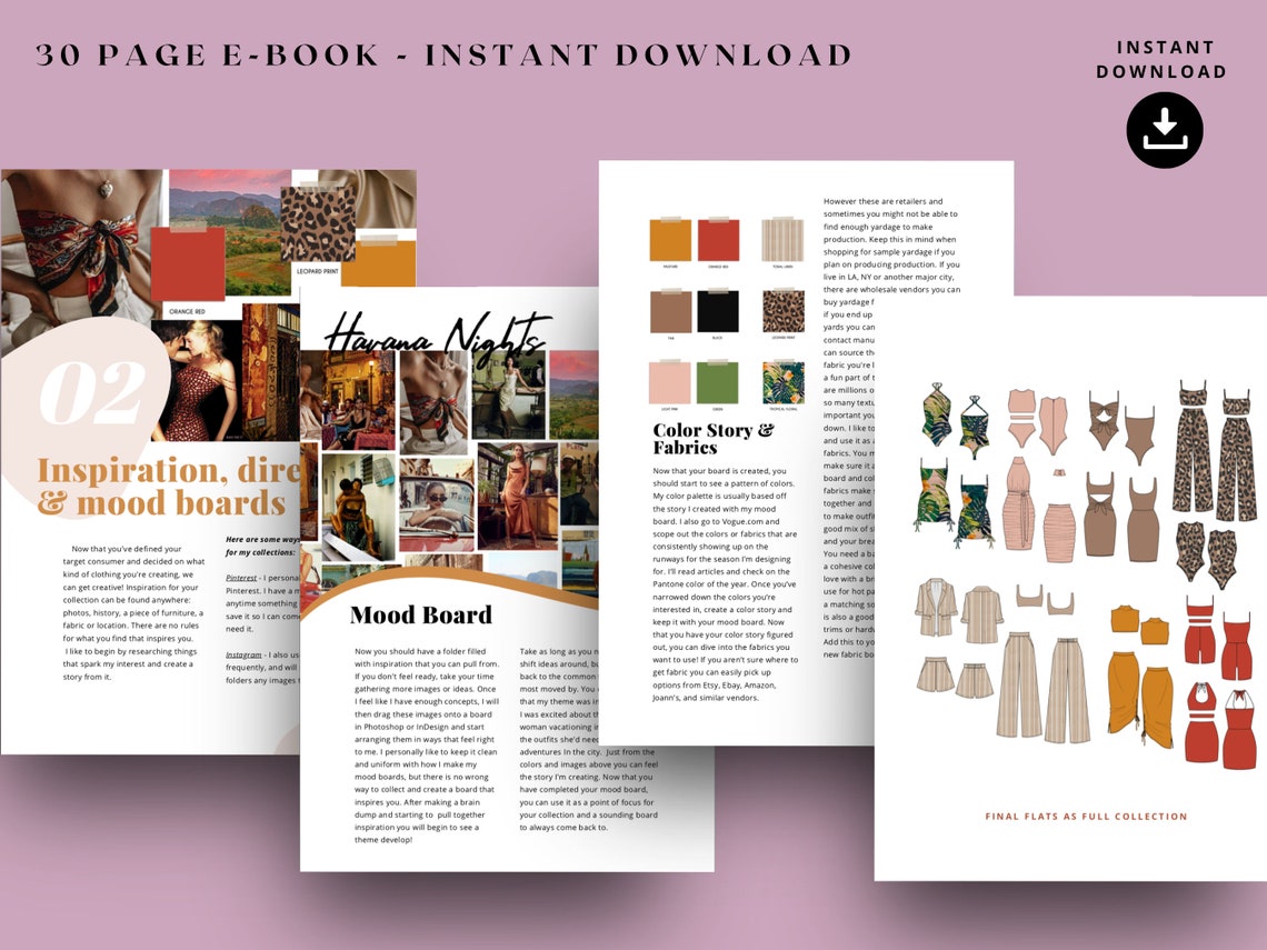 How to Design a Fashion Line Instant Download Fashion Design Student E