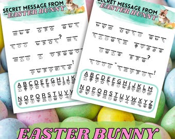 Easter Bunny Secret Message Game: Printable Easter Activity (PDF)