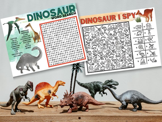 Dinosaur Printable for Kids Printable Activity Sheets - Etsy