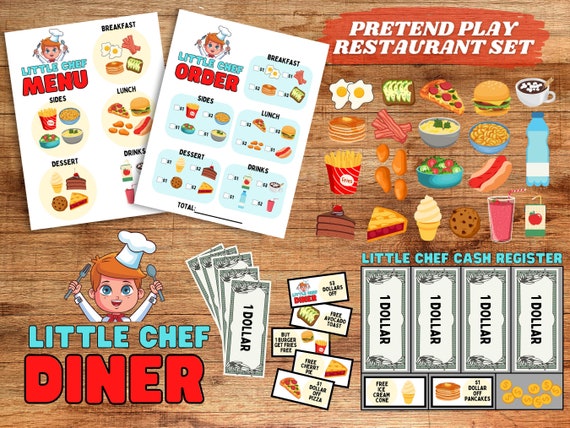 Pretend and cheap play restaurant set