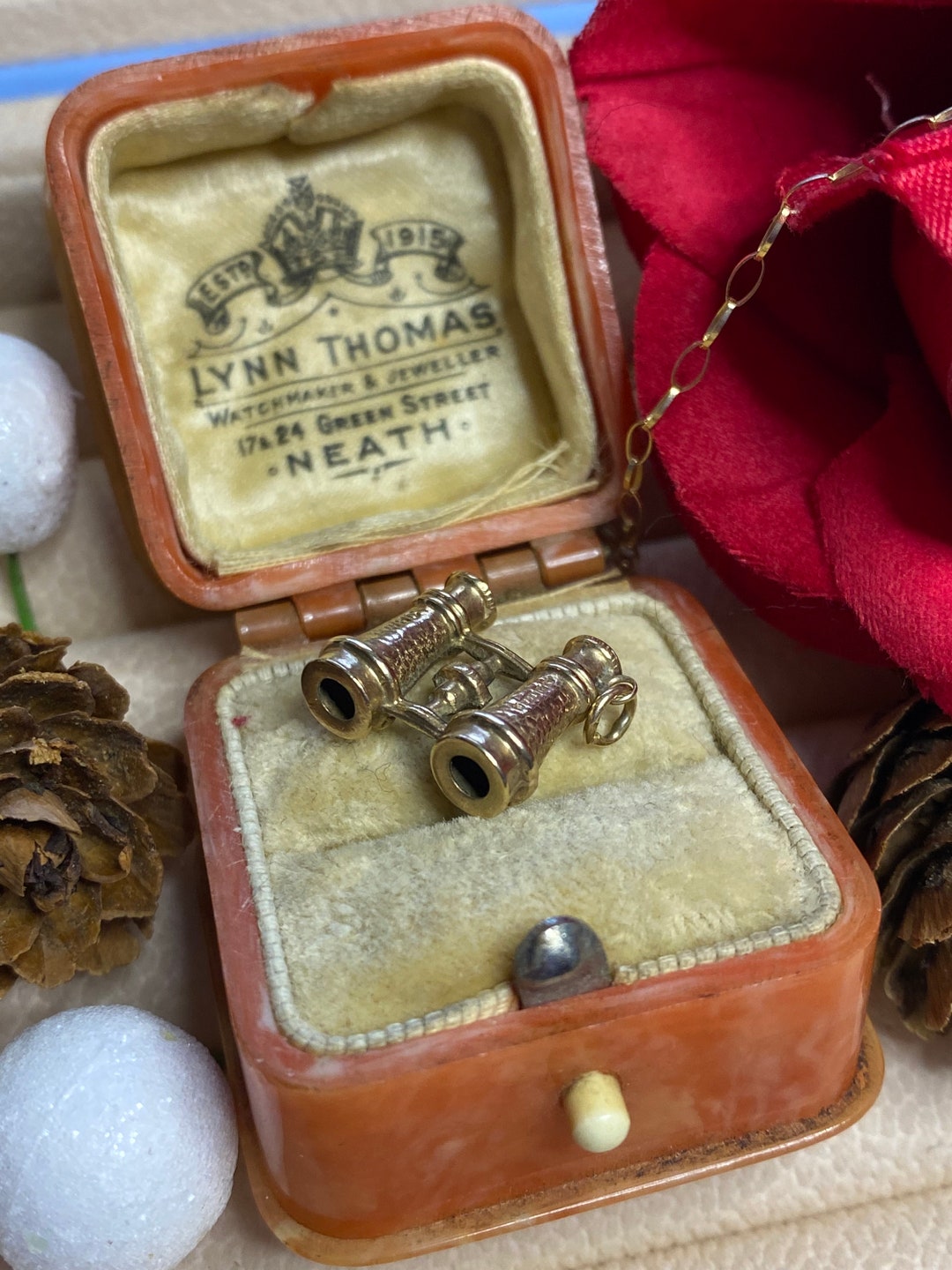 9ct Gold Binocular Charm Etsy