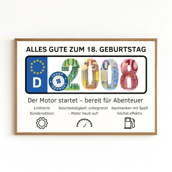 Geldgeschenk Geburtstag 18 | Lustiges Geschenk Junge Sohn | Geburtstagsgeschenk Idee | Gutschein Verpackung | Sofort Download