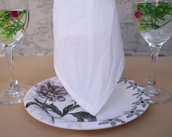 200Pcs White Color Cotton Napkins, Reusable Napkin, Eco Friendly Napkin