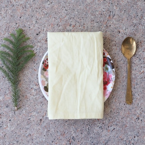 Yellow Cotton Napkins (100 Pack): Reusable Dinner & Wedding Table Decor