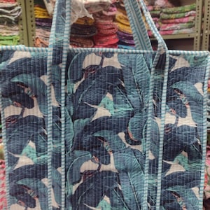 Jaipur Block Print Einkaufstasche Frauen Lagerung Shopping Reisetasche Quilten Handtasche Strand Tragen Handtasche