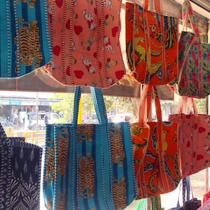 Sac fourre-tout indien à imprimé tigre tibétain, sac à poignée, cartable confortable, sac pour ordinateur portable, sac universitaire, auto tissé, à motifs, cadeau de vacances fait main