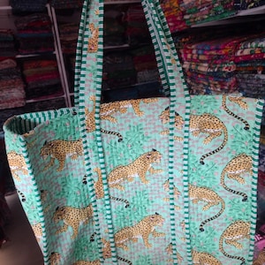 Sac fourre-tout indien à imprimé tigre tibétain, sac à poignée, cartable confortable, sac pour ordinateur portable, sac universitaire, auto tissé, à motifs, cadeau de vacances