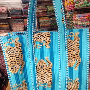 Sac fourre-tout indien à imprimé tigre tibétain, sac à poignée, cartable confortable, sac pour ordinateur portable, sac universitaire, auto tissé, à motifs, cadeau de vacances