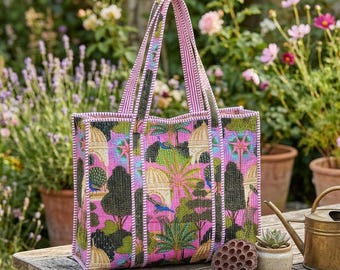 Handgemachte Indische Baumwolle Gedruckt Tote Bag, selbstgewebte Schultertasche
