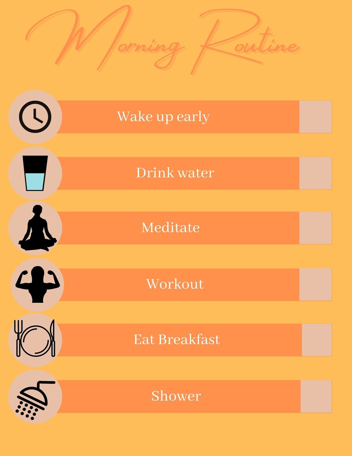 morning-routine-checklist-daily-routine-planner-wake-up-etsy