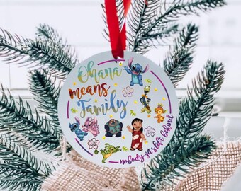 Opening Christmas Presents 2022 Ohana Ohana Ornament | Etsy