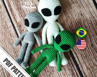 Alien Crochet Amigurumi Pattern - PDF