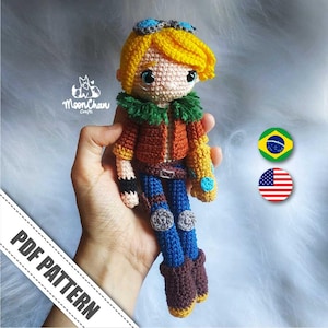 Ezreal Amigurumi Doll Crochet Pattern - PDF