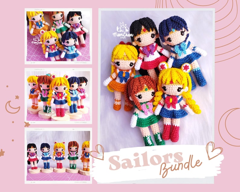E-book Sailor Moon Amigurumi Doll Crochet Pattern - PDF image 6