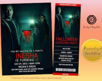 Insidious The Red Door Birthday Invitation, Insidious The Red Door Halloween Invitation, Insidious Invitation, Insidious Ticket
