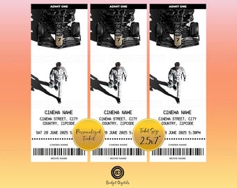 F1 Movie Ticket, F1 Digital Ticket, F1 Printable Ticket, F1 Admission Ticket, Racing Ticket, Racing Movie Ticket, Car Racing Ticket