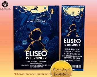 ELIO Birthday Invitation, ELIO Movie Ticket, ELIO Party, Elio Digital Invitation, Elio Birthday Party, Elio Surprise Gift, Elio Movie Party