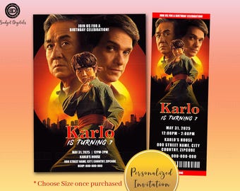 Karate Kid Legends Birthday Invitation, Karate Kid Legends Movie Ticket, Karate Kid Legends Party, Karate Kid Legends Digital Invitation