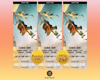 THE BAD GUYS Movie Ticket, The Bad Guys 2 Digital Ticket, The Bad Guys 2 Printable Ticket, The Bad Guys 2 Customize Ticket, Bad Guys Party