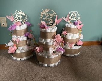 Baby girl diaper cake