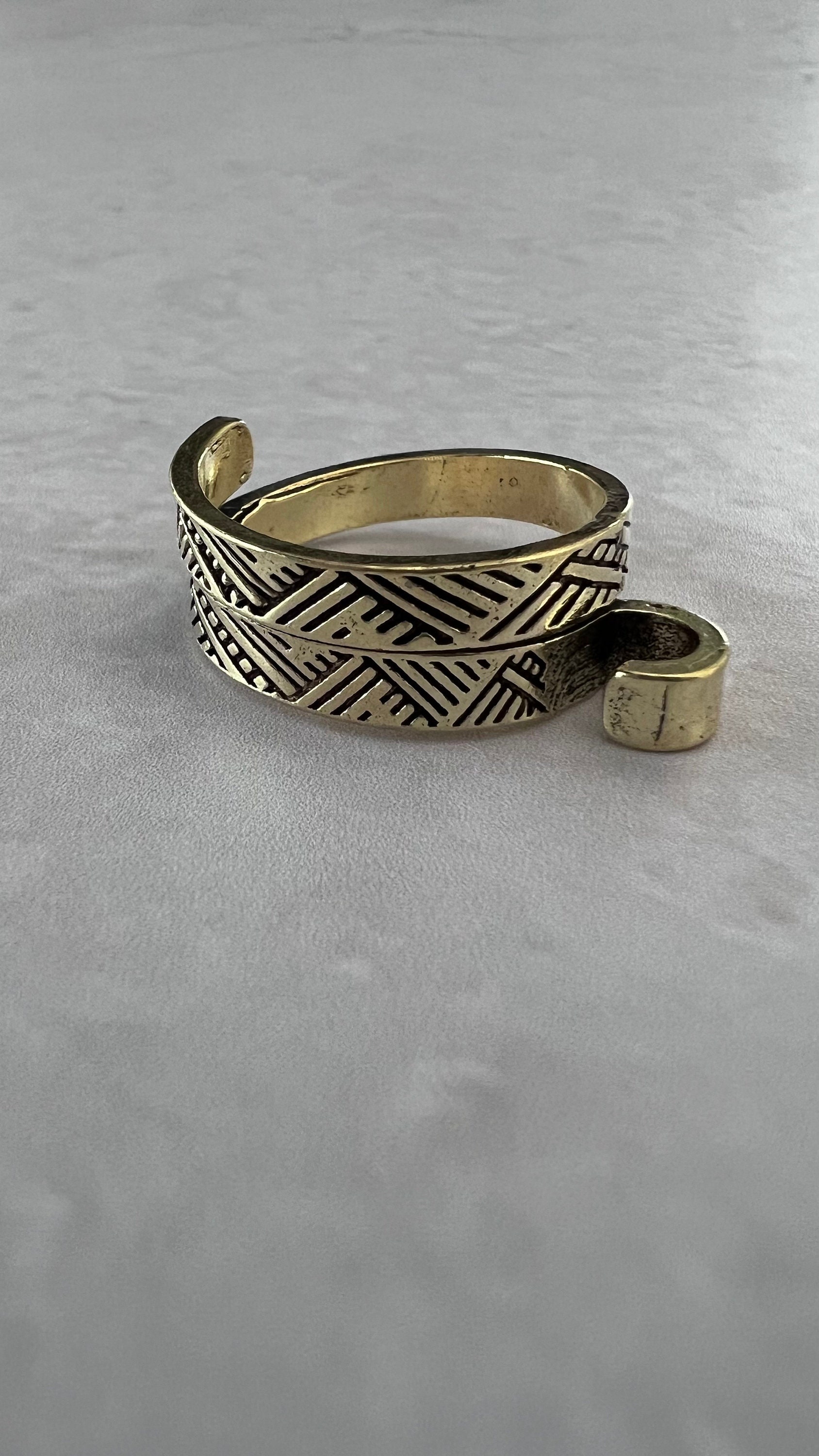 Yarn tension ring  for knitting or crochet- adjustable - yarn guide, crochet ring, tension helper - right & left hand