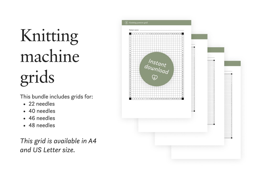 Addi - Sentro - Round Knitting Pattern Grid | Graph Paper Bundle ...