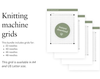 Addi - Sentro - Round Knitting Pattern Grid | Graph paper bundle | Printable PDF in A4 & US Letter