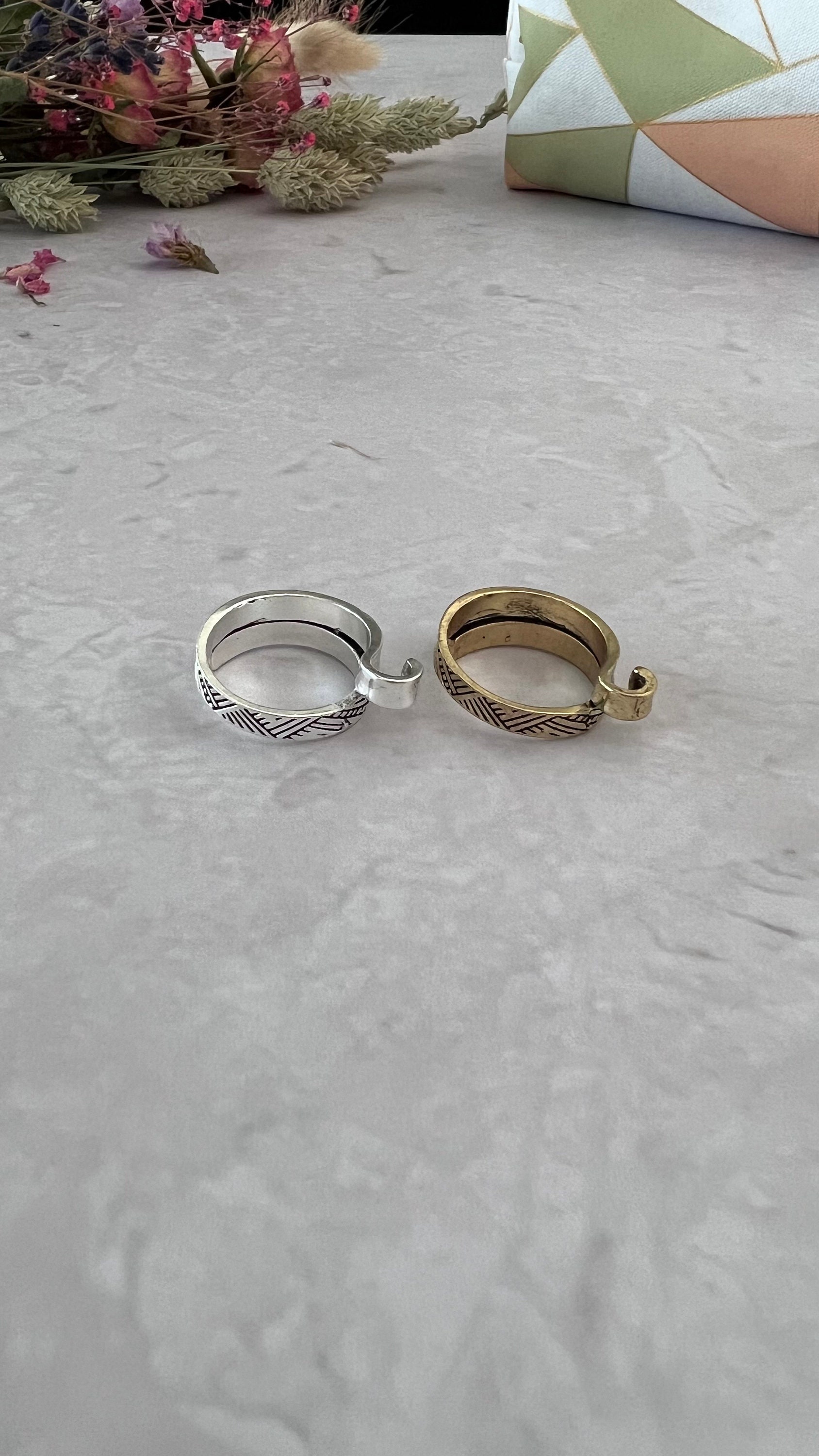 Yarn tension ring  for knitting or crochet- adjustable - yarn guide, crochet ring, tension helper - right & left hand