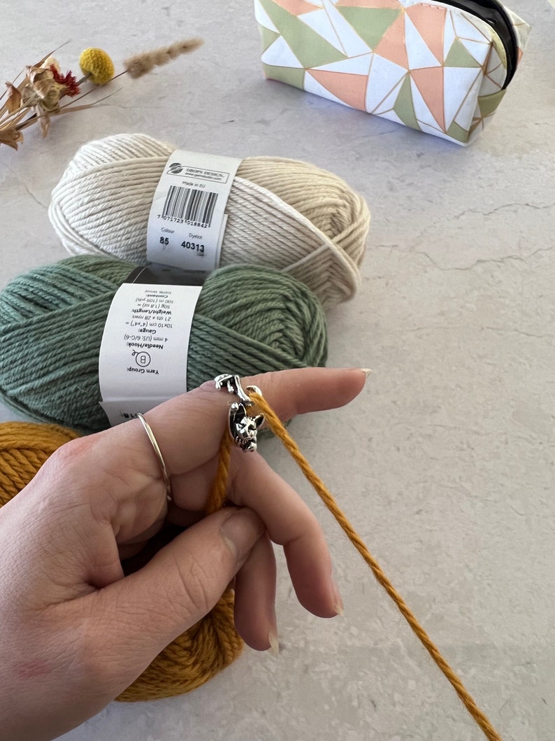 Cat Yarn Tension Ring for Knitting or Crochet Adjustable Etsy