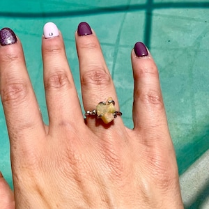 Opal ring sterling silver adjustable gift for her jewelry stone Ethiopian fire opal