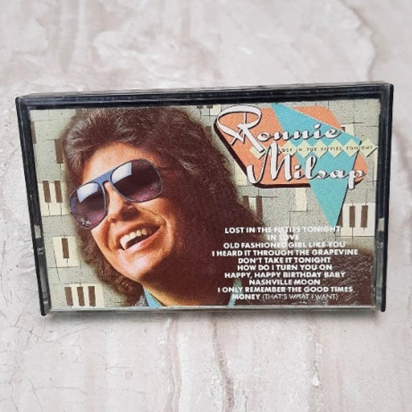 vintage cassette tape, Ronnie Milsap, Lost in The Fifties Tonight, 80s memorabilia, country music