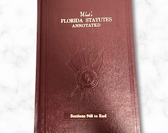 West&#39;s Florida Statutes Annotated Vol. 24A Sections 948 to End  (1996) Criminal Procedure and Corrections Index  - Vintage Law Book