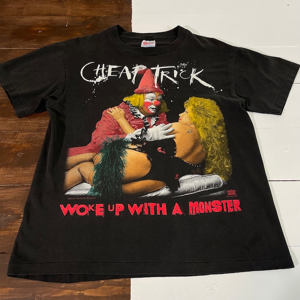 Vintage 90s Cheap Trick Woke Up With Monster Band Concert T-Shirt