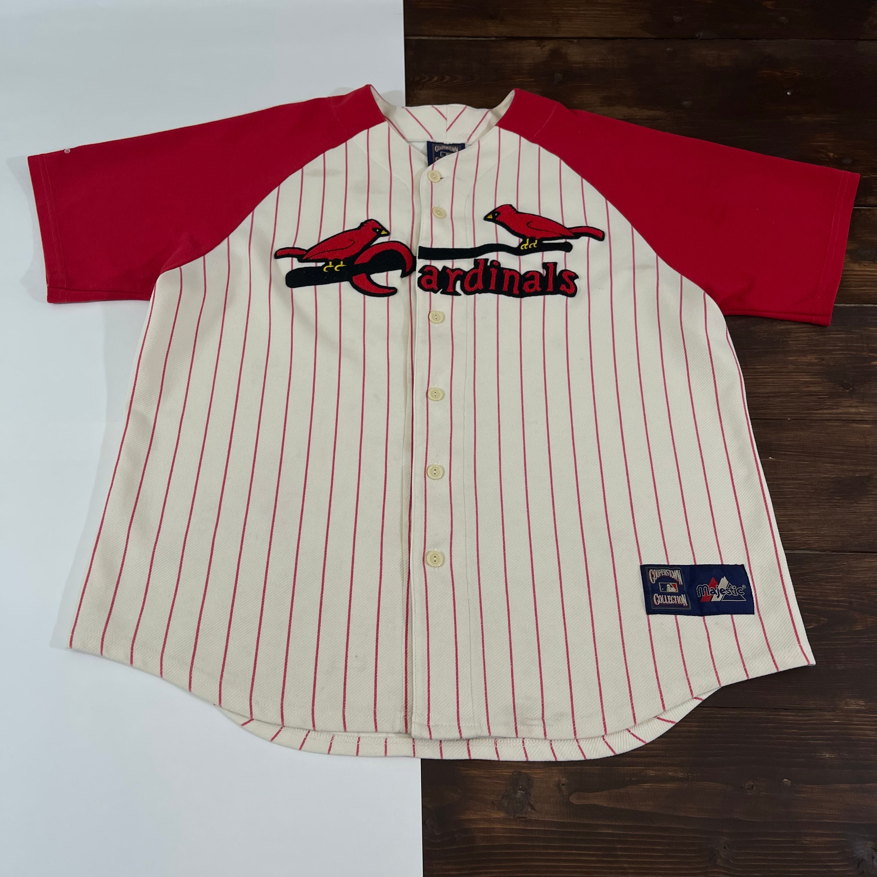 STAN MUSIAL St. Louis Cardinals 1940's Majestic Cooperstown Throwback  Baseball Jersey - Custom Throwback Jerseys