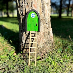 Green fairy door. Hobbit/Gnome/Whimsical Style door. Tooth Fairy Door