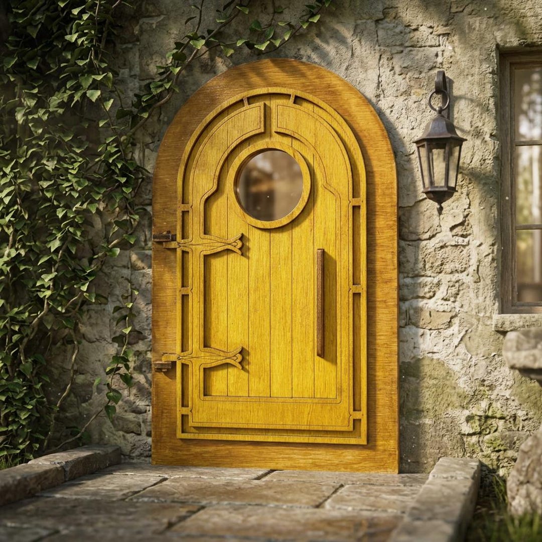 Opening Fairy Door, Yellow Fairy Door. Wall Decor and Garden Decor - Etsy