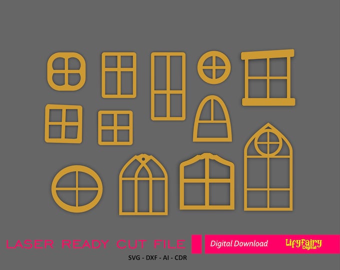 Window Dxf File Windows Cut Outs - Laser Cut Files - SVG+DXF+PDF - Glowforge - Instant ...